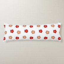 Whimsical Rood & Wit Bloem Retro Bloemen Ontwerp