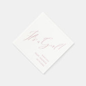 Whimsical Roos Script Het is een Meisje Baby showe Servet (Hoek)