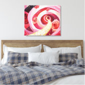 Whimsical roses garden Stretched Canvas Print (Insitu (Slaapkamer))