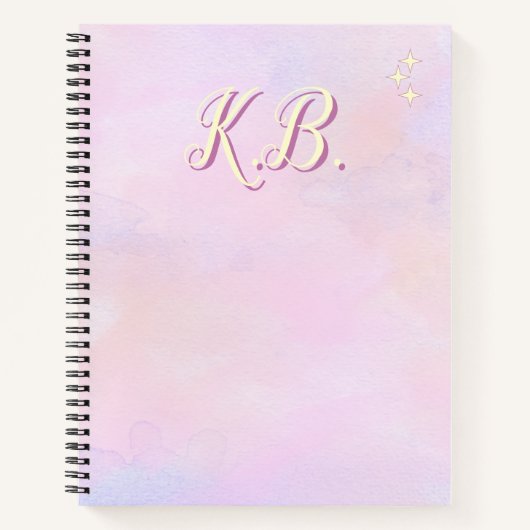 Whimsical Roze Aquarel Studie Essentieel Notitieboek (Voorkant)