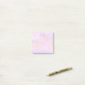 Whimsical Roze Aquarel Studie Essentieel Post-it® Notes (Op bureau)