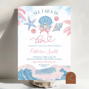 Whimsical Roze Blauw Alles wat ik zie is Liefde Br Kaart