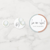 Whimsical Roze & Blauwe Ballon Geslacht onthullen Confetti (Voorkanten)