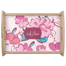 Whimsical Roze Bloem Abstract Bloemstuk Aangepaste