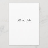 Whimsical roze bloem zwart bruiloftsmenu menu (Achterkant)