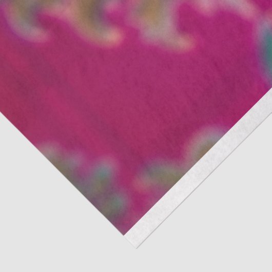 Whimsical Roze Bloemen Peacock Spider Art Tissuepapier (Detail)