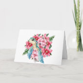 Whimsical Roze Bloemen & Zee Schildpad Note Kaart (Achterkant)