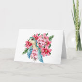 Whimsical Roze Bloemen & Zee Schildpad Note Kaart (Voorkant)