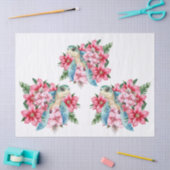 Whimsical Roze Bloemen & Zee Schildpad Tissuepapier (Craft)