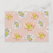 Whimsical Roze Boho Waterverf Bloemen Huwelijk RSV Informatiekaartje (Achterkant)