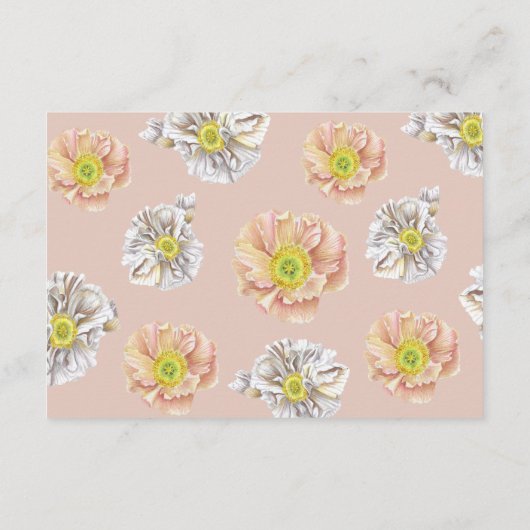 Whimsical Roze Boho Waterverf Bloemen Huwelijk RSV Informatiekaartje (Achterkant)