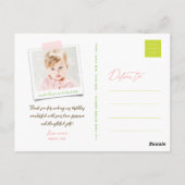 Whimsical roze cupcakes boom verjaardag dank u briefkaart (Achterkant)