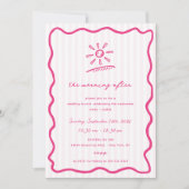 Whimsical roze de ochtend na de brunch kaart (Voorkant)