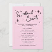 Whimsical Roze Disco Laatste Rodeo Bachelorette Fe Kaart (Achterkant)