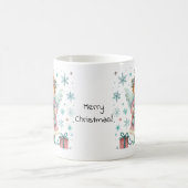 Whimsical Roze en Blauwe Kerst Engel Koffiemok (Center)