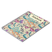 Whimsical Roze en Blauwe Vlinder Notitieboek (Linkerzijde)
