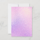 Whimsical Roze en Goud Baby shower Bedankkaart (Achterkant)