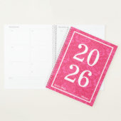 Whimsical Roze en Rode Pioenrozen Kordaat Planner (Display)