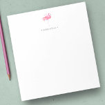 Whimsical Roze Flamingo Notitieblokken<br><div class="desc">Eenvoudig en schattig,  deze gepersonaliseerde flamingo notitieblokken zijn voorzien van een unieke waterverf tropische vogel. Gebruik de sjabloon velden om en uw persoonlijke naam om dit schrijfpapier. Om meer briefpapier en design met flamingo's te bekijken,  ga naar www.zazzle.com/vginvites Unique art and design by Victoria Grigaliunas of VG Invites</div>