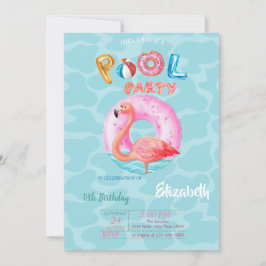 Whimsical Roze Flamingo's Zwembad Float Zomer Kaart