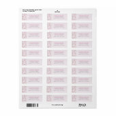 Whimsical roze Flowers Return Address Label (Full Sheet)