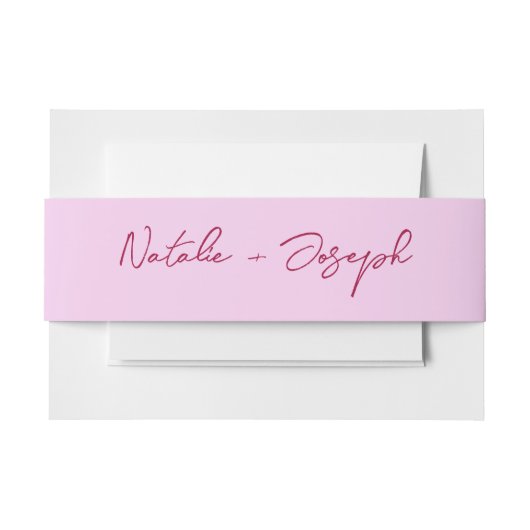 Whimsical Roze Framboos Retro Whimsical Bruiloft Uitnodigingen Wikkel (Voorkant Voorbeeld)