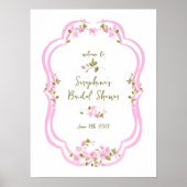 Whimsical Roze geschilderd Bloemen Vrijgezellenfee Poster (Voorkant)