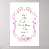 Whimsical Roze Geschilderde Coquette Vrijgezellenf Poster (Voorkant)