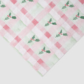 Whimsical Roze Groen Retro Kerstmis Tissuepapier (Detail)