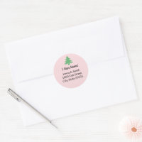 Whimsical roze groene kerstboom heb ik verplaatst