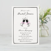 Whimsical Roze Hand Getrokken Boog Glas Wedding Kaart (Staand voorkant)