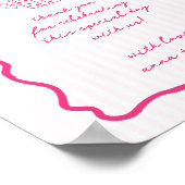 Whimsical Roze Hand getrokken gunsten Poster (Hoek)