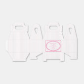 Whimsical Roze Hand Getrokken Lijst Bruiloft Bedankdoosjes (Uitgevouwen)