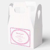 Whimsical Roze Hand Getrokken Lijst Bruiloft Bedankdoosjes (Geopend)