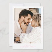 Whimsical Roze Huwelijksfoto Save The Date Kaart (Achterkant)