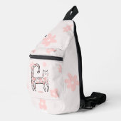 Whimsical Roze Kat Perfect Geboortecadeau Sling Bag (Rechterhoek)