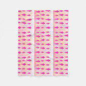 Whimsical Roze kerstbomen Fleece Blanket (Voorkant)