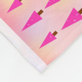 Whimsical Roze kerstbomen Fleece Blanket Deken (Hoek)