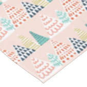 Whimsical Roze kerstbomen Tafelkleed (Gekanteld)
