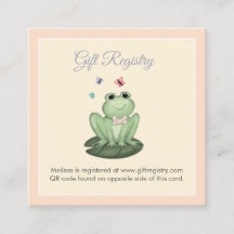 Whimsical Roze Kikker Baby Meisje Shower Registrat