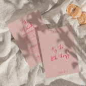 Whimsical roze kleurrijke moderne bruiloft details informatiekaartje