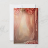 Whimsical roze koets bruiloft behuizing RSVP kaartje (Achterkant)