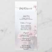 Whimsical roze madeliefjes menu (Voorkant)