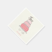 Whimsical Roze Meisje 2e Verjaardagstaart Kinder P Servetten (Hoek)