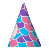 Whimsical Roze Paarse en Blauwe Zeemeermin Feesthoedjes (Rechts)