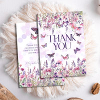 Whimsical Roze Paarse Vlinders & Wildbloemen
