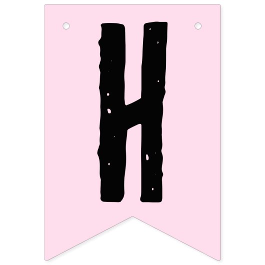 Whimsical Roze Paddestoel Pizza Party Gelukkige Ve Vlaggetjes (Tweede vlag)