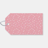 Whimsical Roze Polka Dot Verjaardagstaart - Dank u Cadeaulabel (Achterkant Horizontaal)