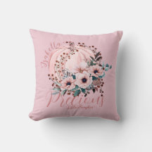 Whimsical Roze Pompoen Herfst Bloemen Girly