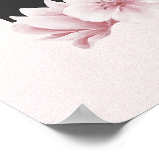 Whimsical Roze Poster: Vrouwenhand en Vlinder Poster (Hoek)